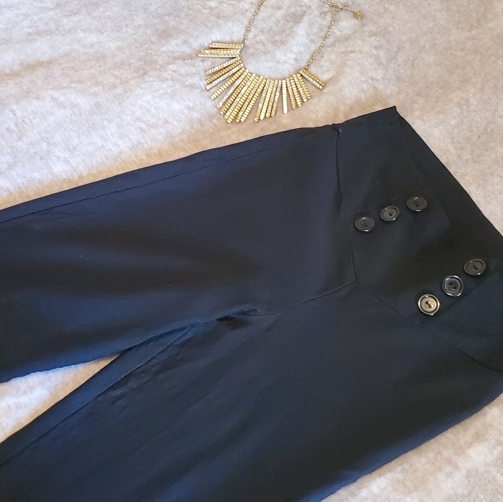High waisted black pants